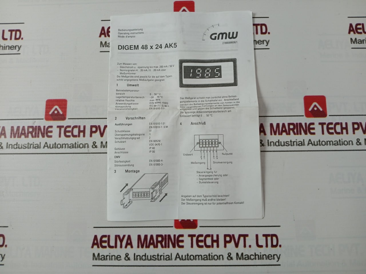 Gmw Digem 48 X 24 Ak5 Digital Panel Meter 24v - Image 5