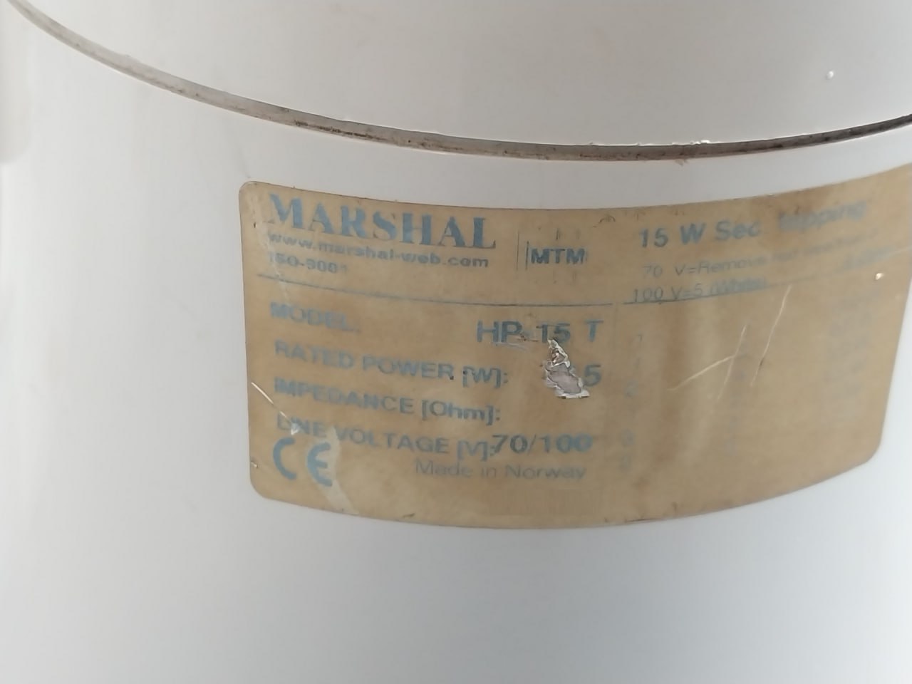 Marshal Hp-15 T Weatherproof Loudspeaker 100v - Image 5