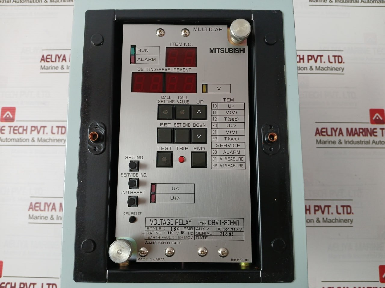 Mitsubishi Electric Cbv1-20-M1 Voltage Relay 190v - Image 5