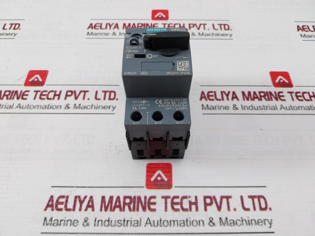 Siemens 3rv2011-1fa10 Circuit Breaker 600v
