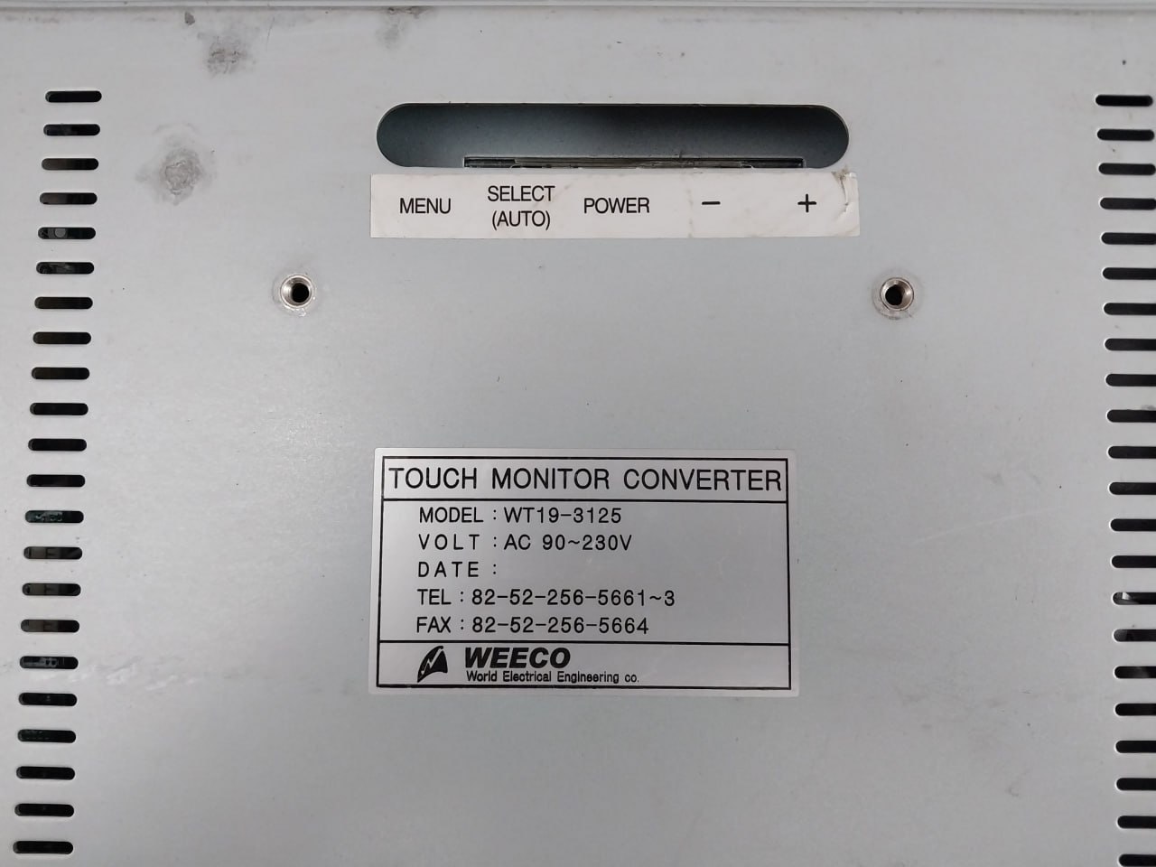 Weeco Wt19-3125 Touch Monitor Converter 230v - Image 5