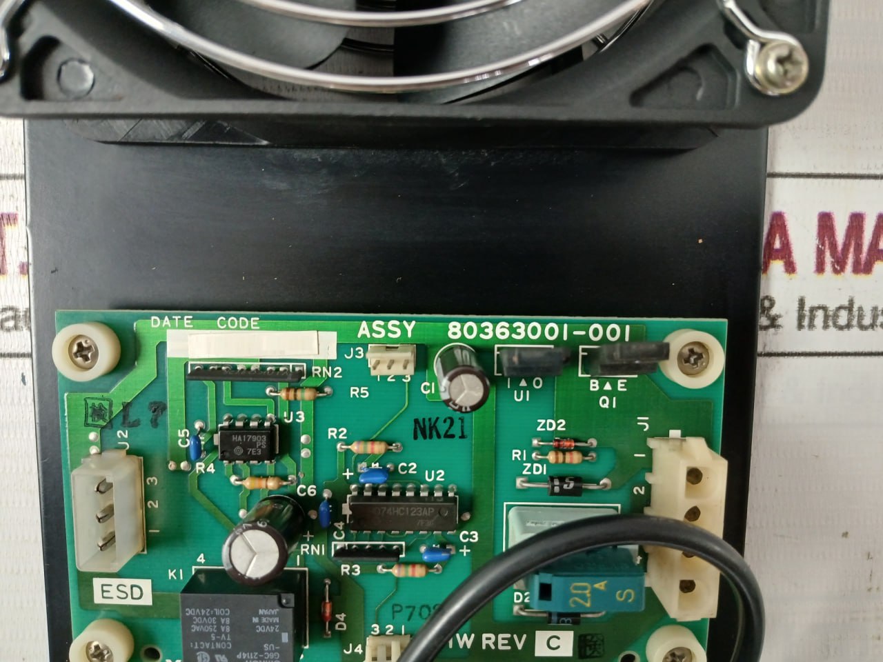 Yamatake-Honeywell 80363001-001 Fan Sensor Card Assembly - Image 6