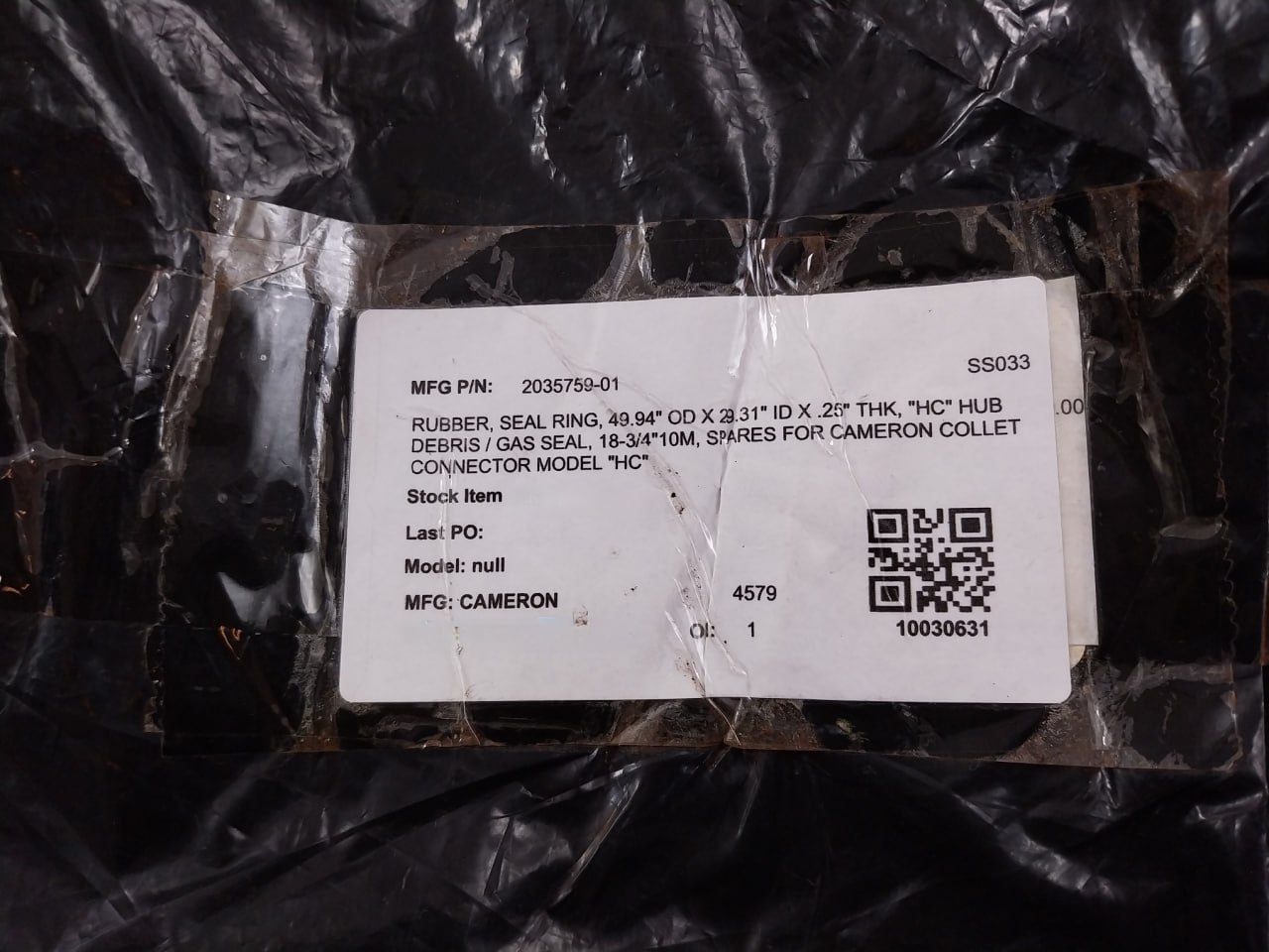 Cameron 2035759-01 Rubber Seal Ring - Image 5