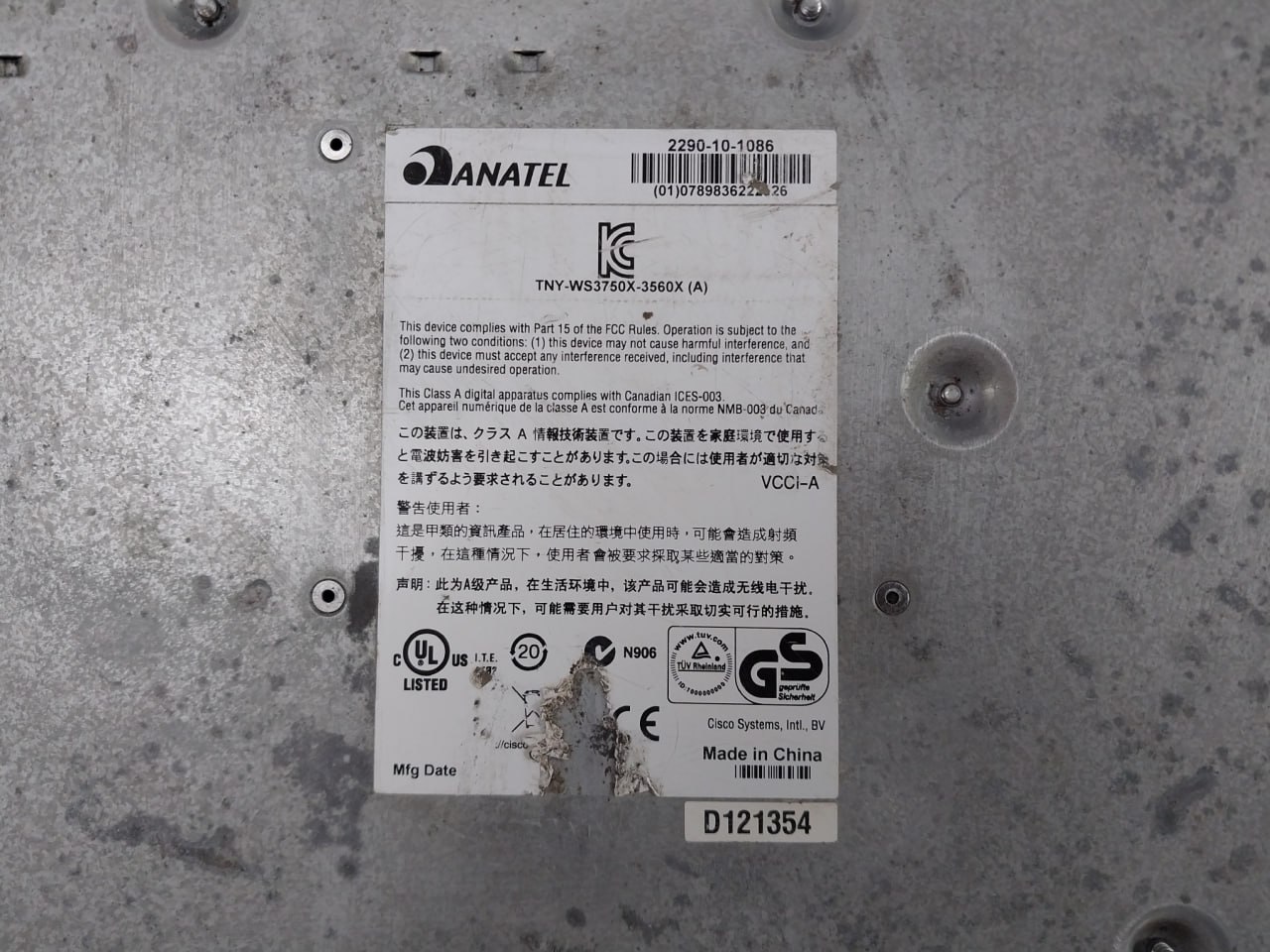 Cisco Ws-C3560x-24t-S Switch 240v - Image 7