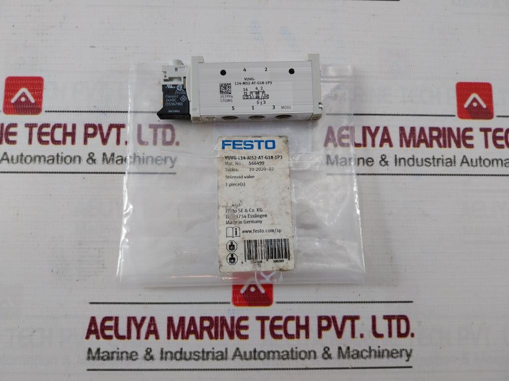 Festo Vuvg-L14-M52-At-G18-1p3 Solenoid Valve 24v