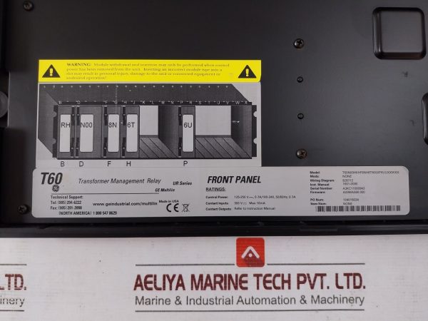 General Electric T60n00hkhf8nh6tmxxp6uuxxwxx Transformer Management Relay 250 V - Image 8