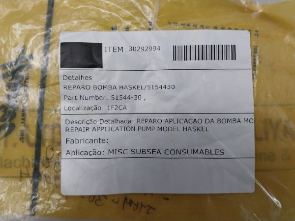Haskel 51544-30 Seal Kit - Image 9