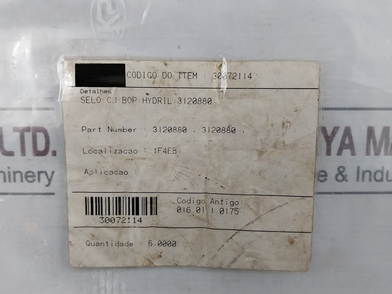 Hydril 3120880 Bop Seal Ring Item Code - Image 5