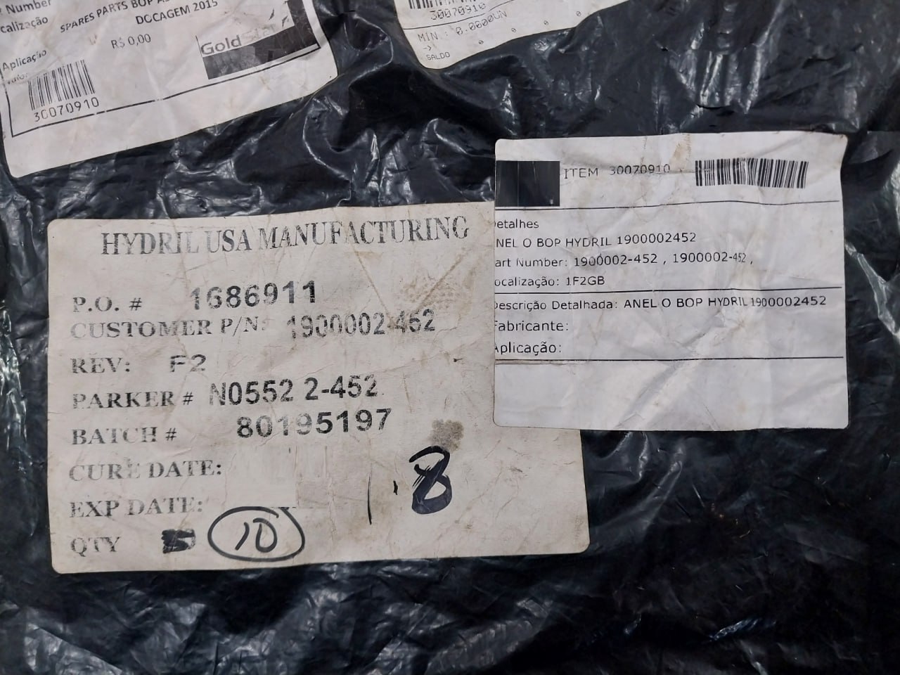 Parker N0552 2-452 Anel O Bop O-Ring For Spares Part Assy - Image 7