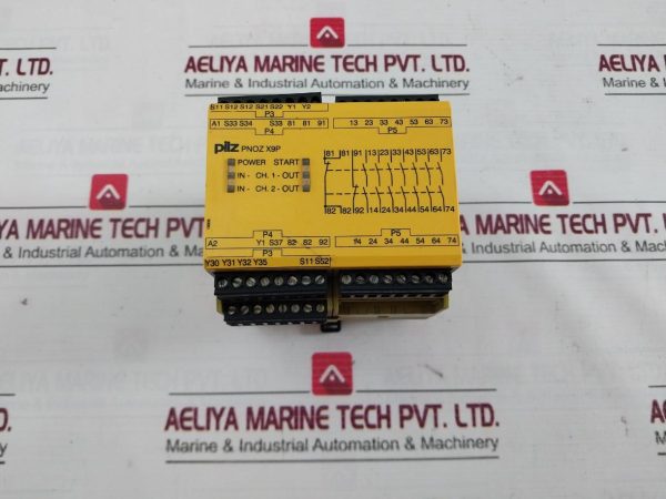Pilz Pnoz X9p 24vdc 7nO 2nC 2so Safety Relay 240v