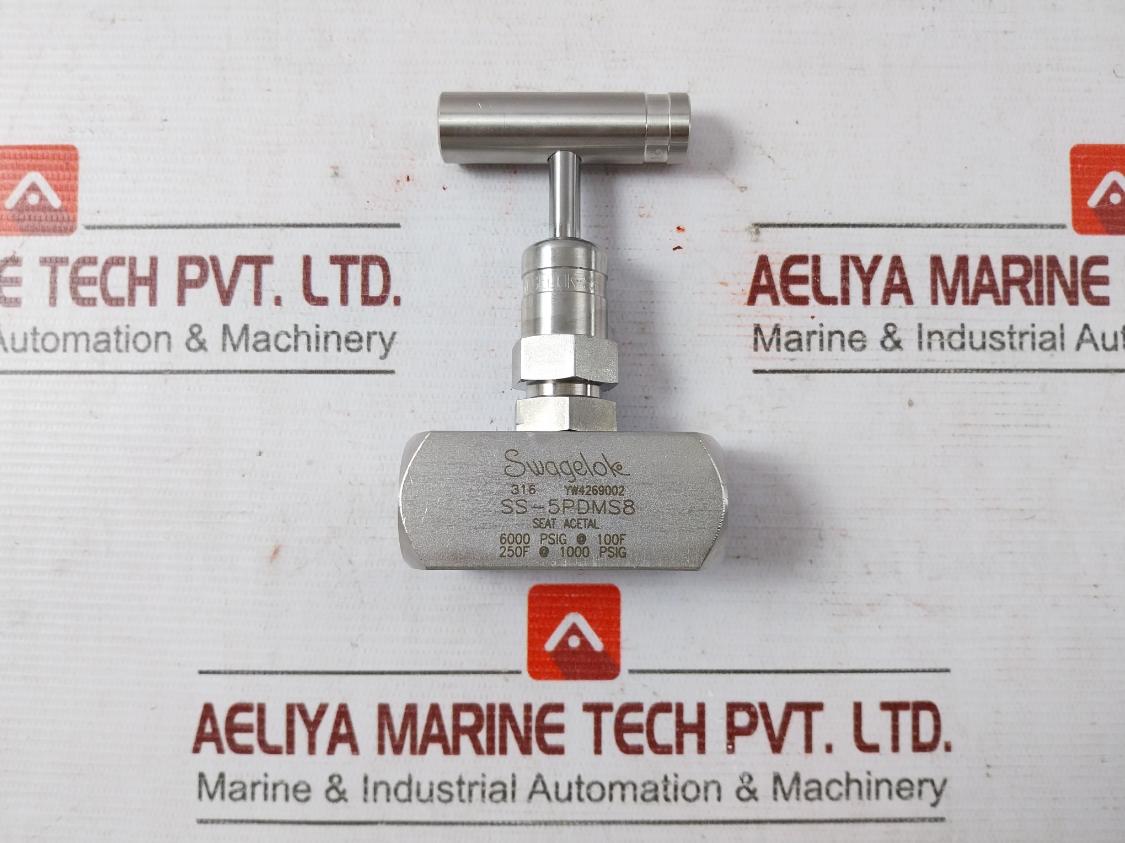 Swagelok Ss-5pdms8 Rising Plug Screwed Bonnet Needle Valve - Image 4