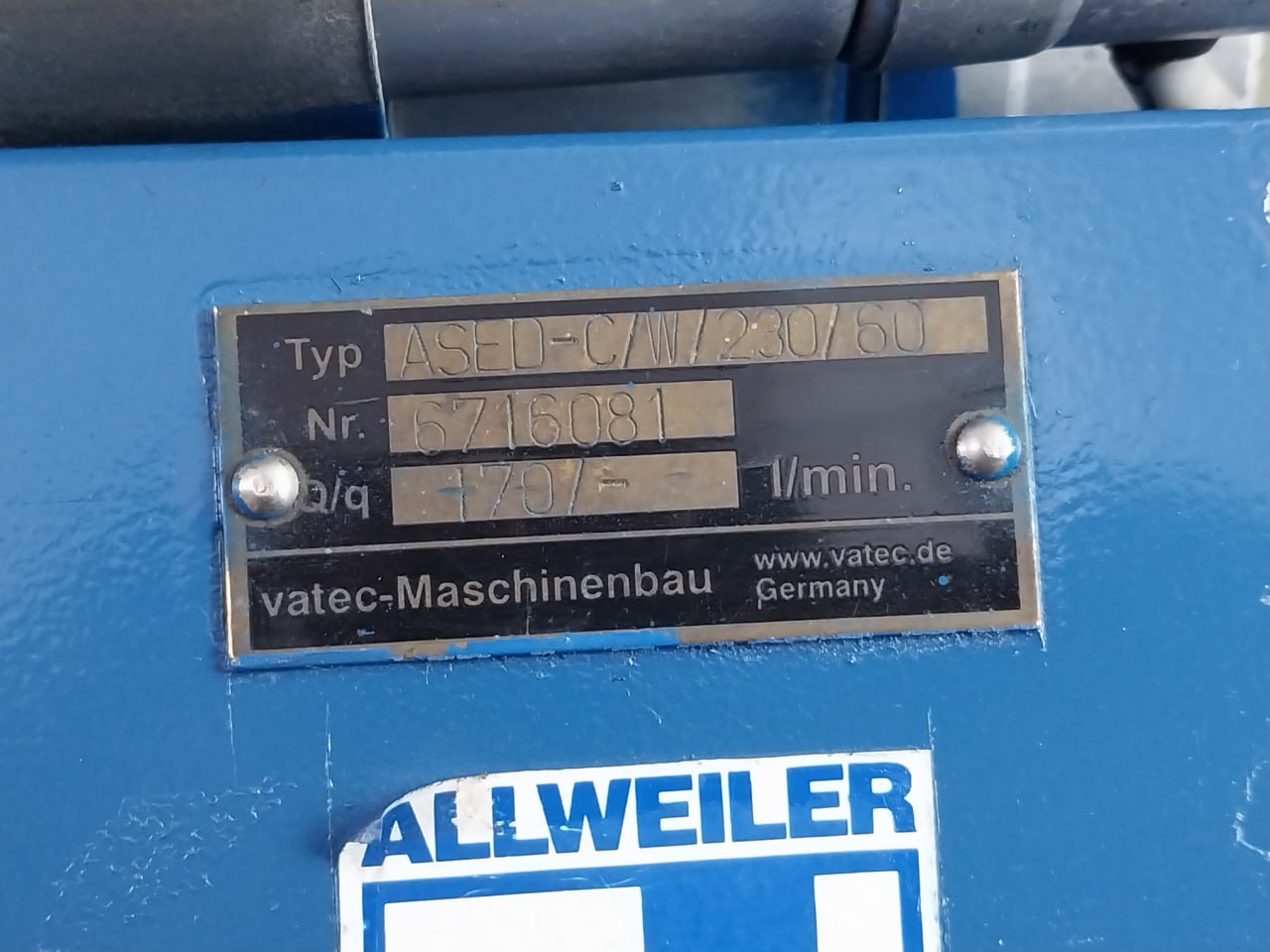 Vatec-Maschinenbau Ased-C/W/230/60 Priming Unit - Image 6