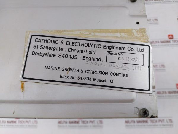 Cathelco Cs/Bg/4w Anti-Fouling System Panel - Image 5