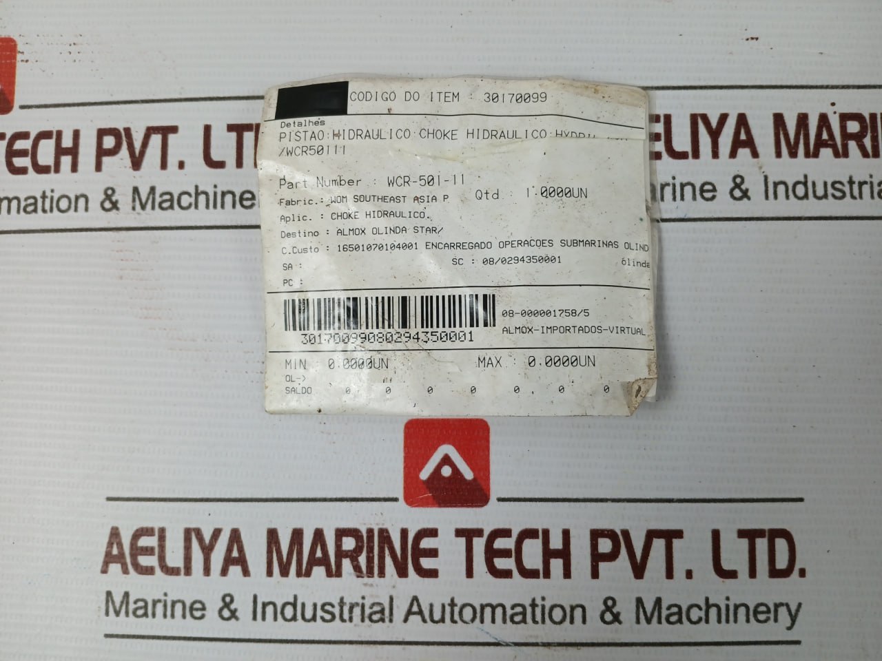 Hydril Wcr-501-11 Piston Spare Part For Hydraulic Choke - Image 5