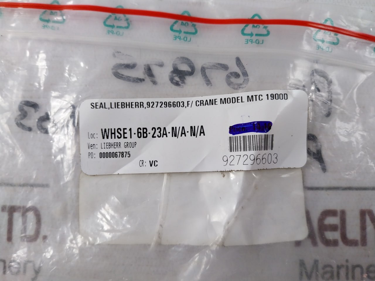 Liebherr 927296603 Valve Cover Gasket Seal For Crane Model - Image 5