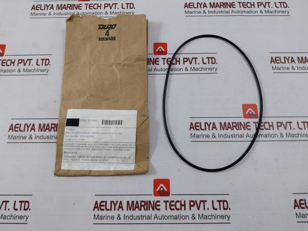 Control Flow V195000-262 O-Ring Dimensions