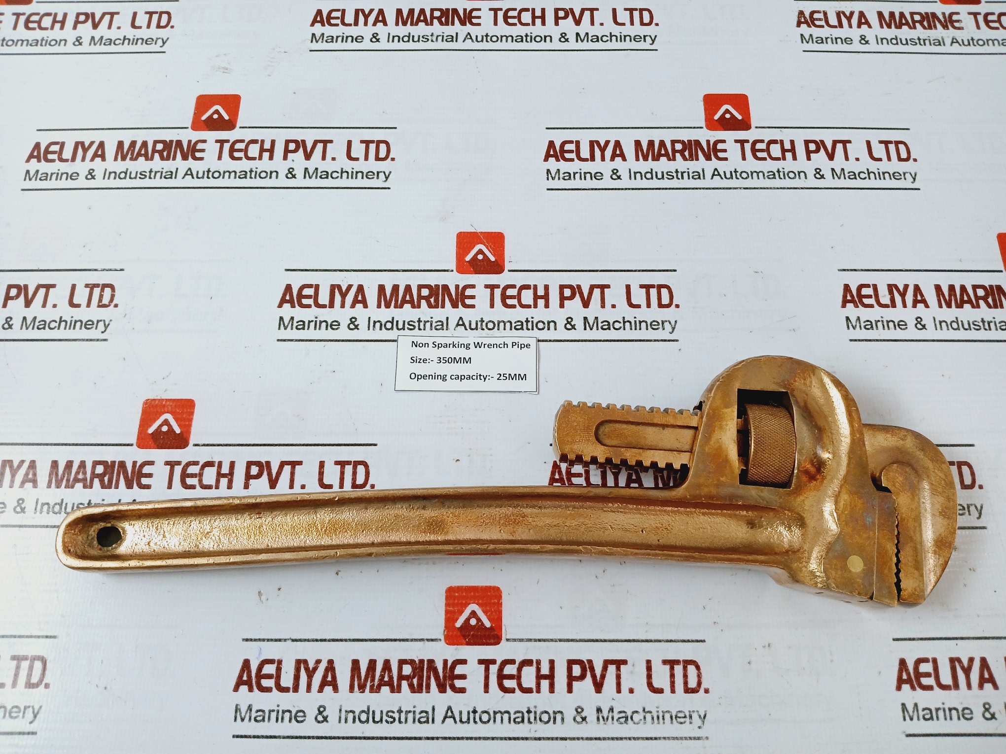 Non Sparking Wrench Pipe 350mm Opening Capacity