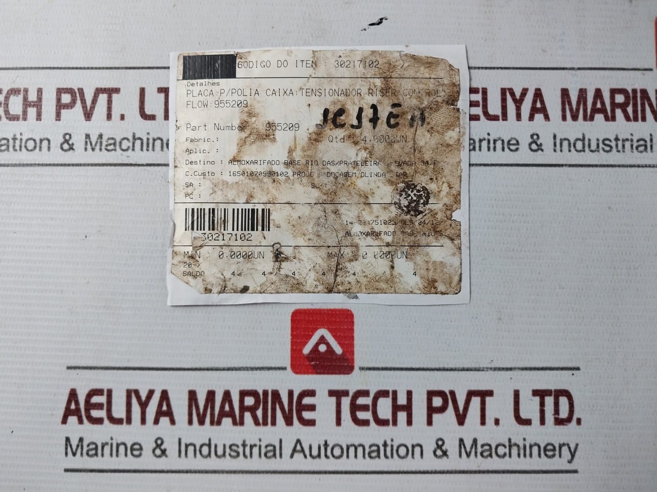 955209 Plate For Box Pulley Riser Tensioner Control Flow - Image 5