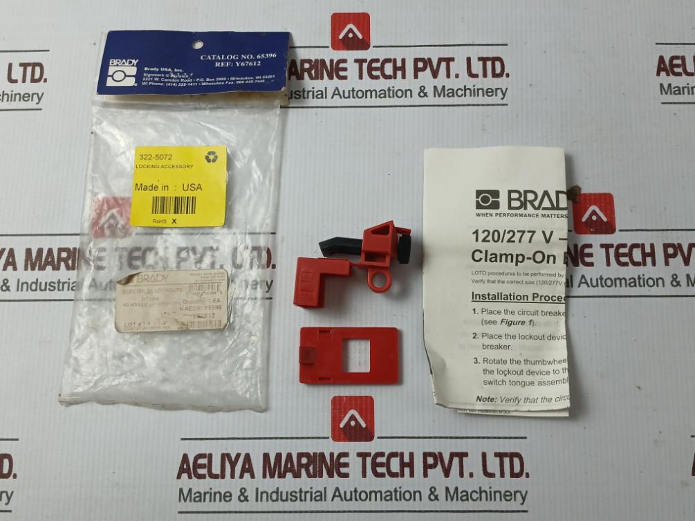 Brady 322-5072 No-Hole Circuit Breaker Lock-Out