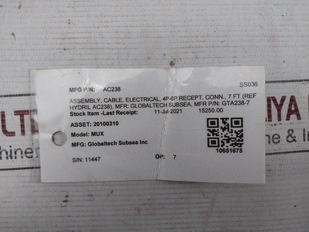 Globaltech Subsea Gta238-7 Electrical Cable Assy - Image 5