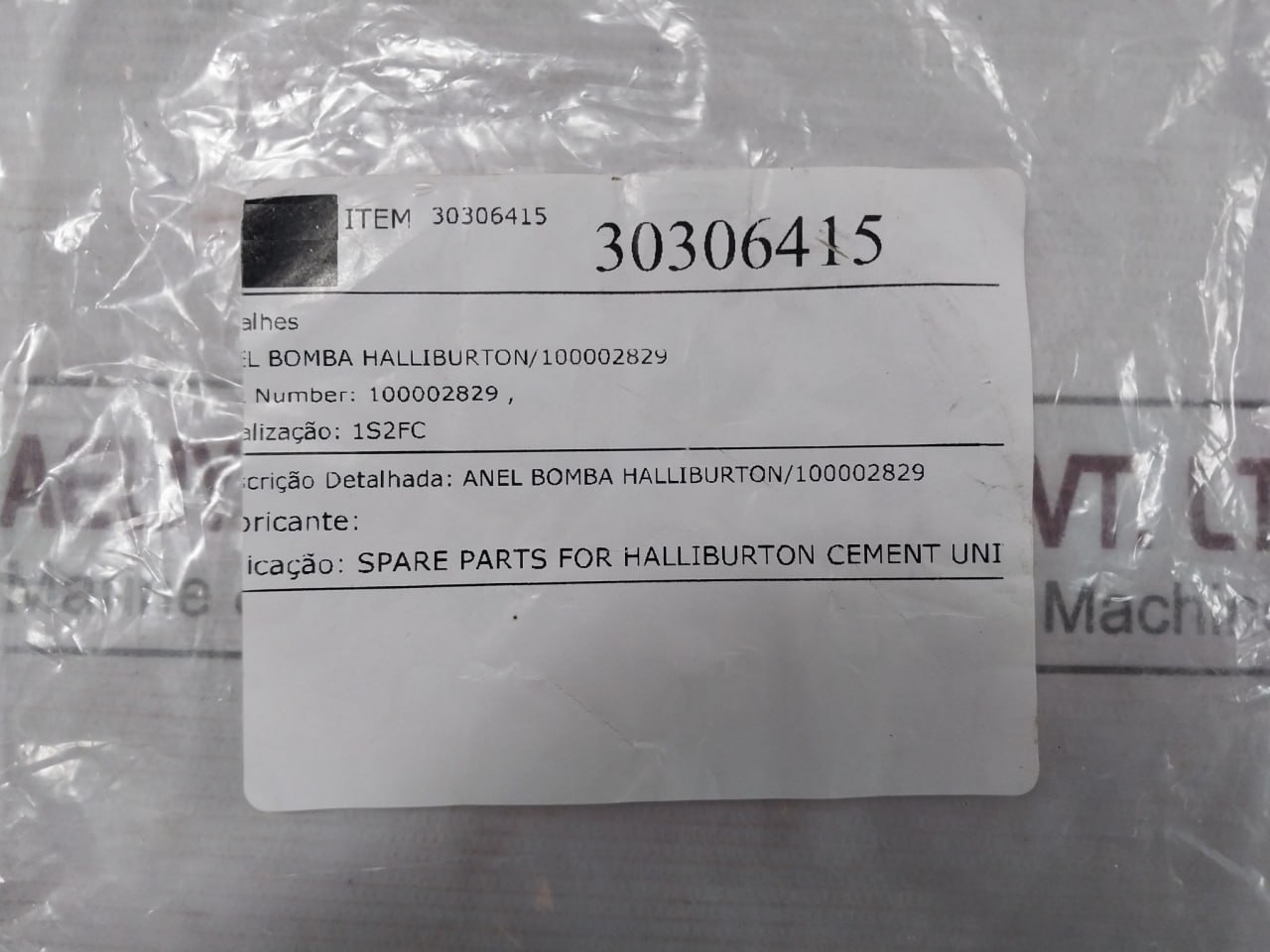 Halliburton 100002829 Anel Bomba Pump Ring - Image 6