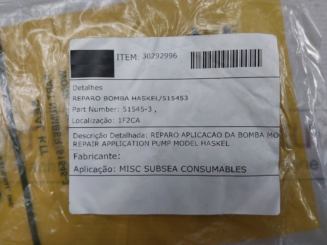 Haskel 51545-3 Seal Kit Pump Repair Parts Replacement Set - Image 12