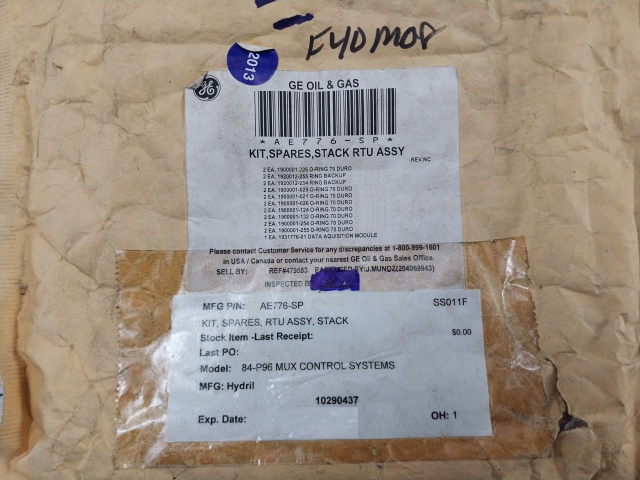 Hydril Ae776-Sp Rtu Spares Kit - Image 17