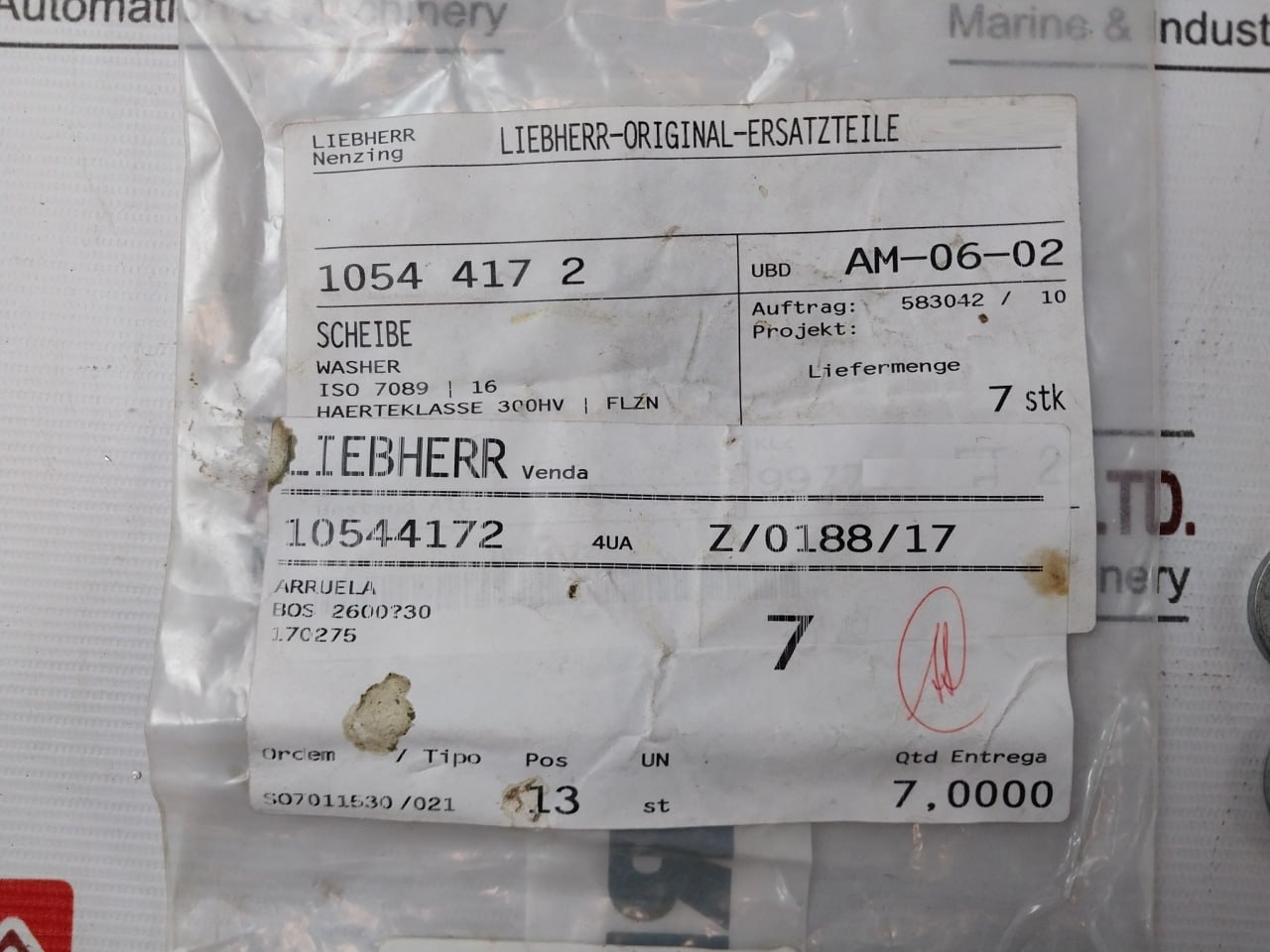 Liebherr 411515014 Assorted Fastener & Fitting Lot - Image 23