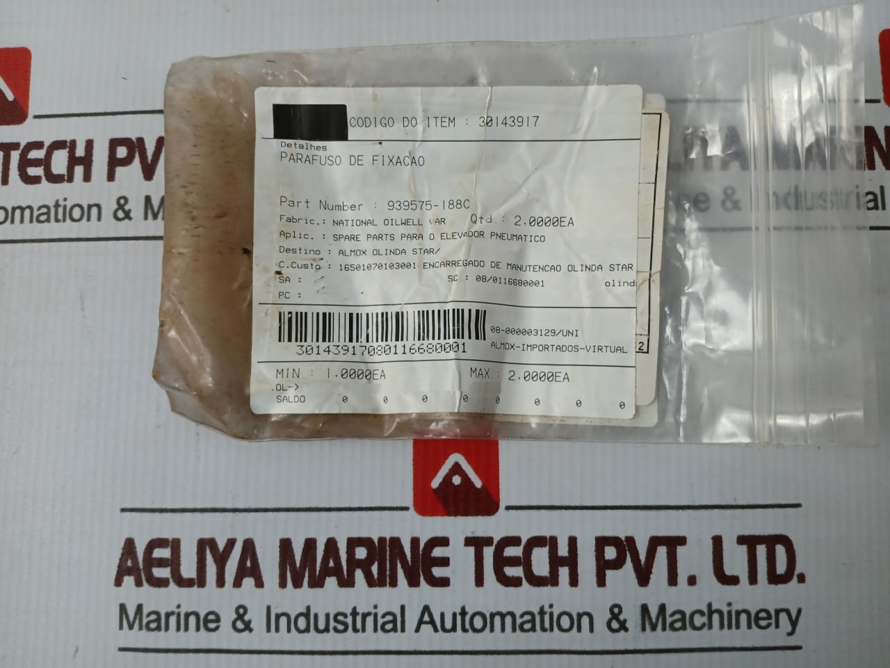 National Oilwell Varco 939575-188c Fixing Screw Fixing Screw - Image 5