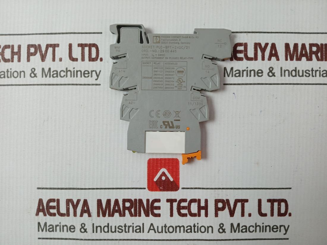 Phoenix Contact Plc-Bpt-24dc21 Relay Base 250v
