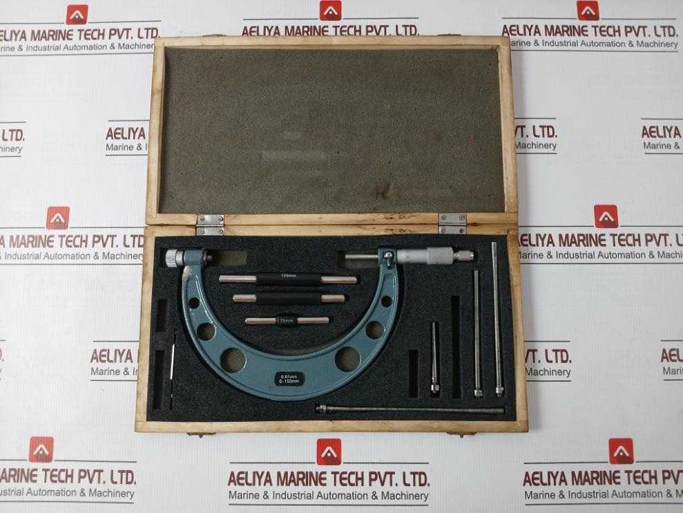 0-150 X 0.01mm Micrometer With Adjustable Anvils