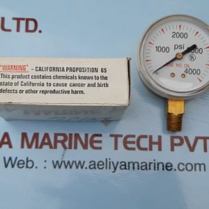 1/4npt bras gauge 4000psi