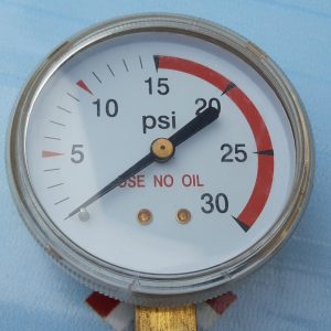 21/2"x30 psi 0-30 pressure gauge