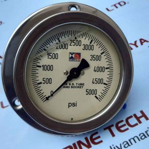 Stewarts 316 s.s.tube and socket pressure gauge 0-5000
