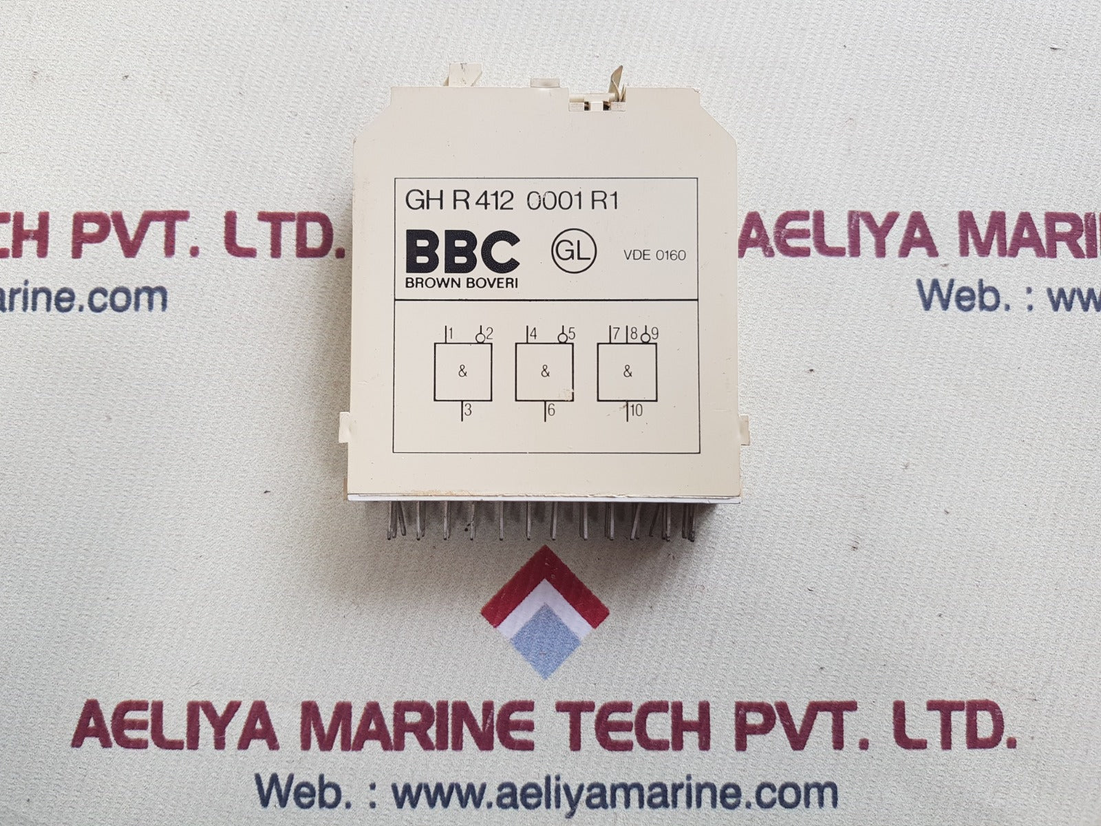 BROWN BOVERI BBC GH R412 OOO1 R1 DELAY RELAY MODULE LOGIC CARD