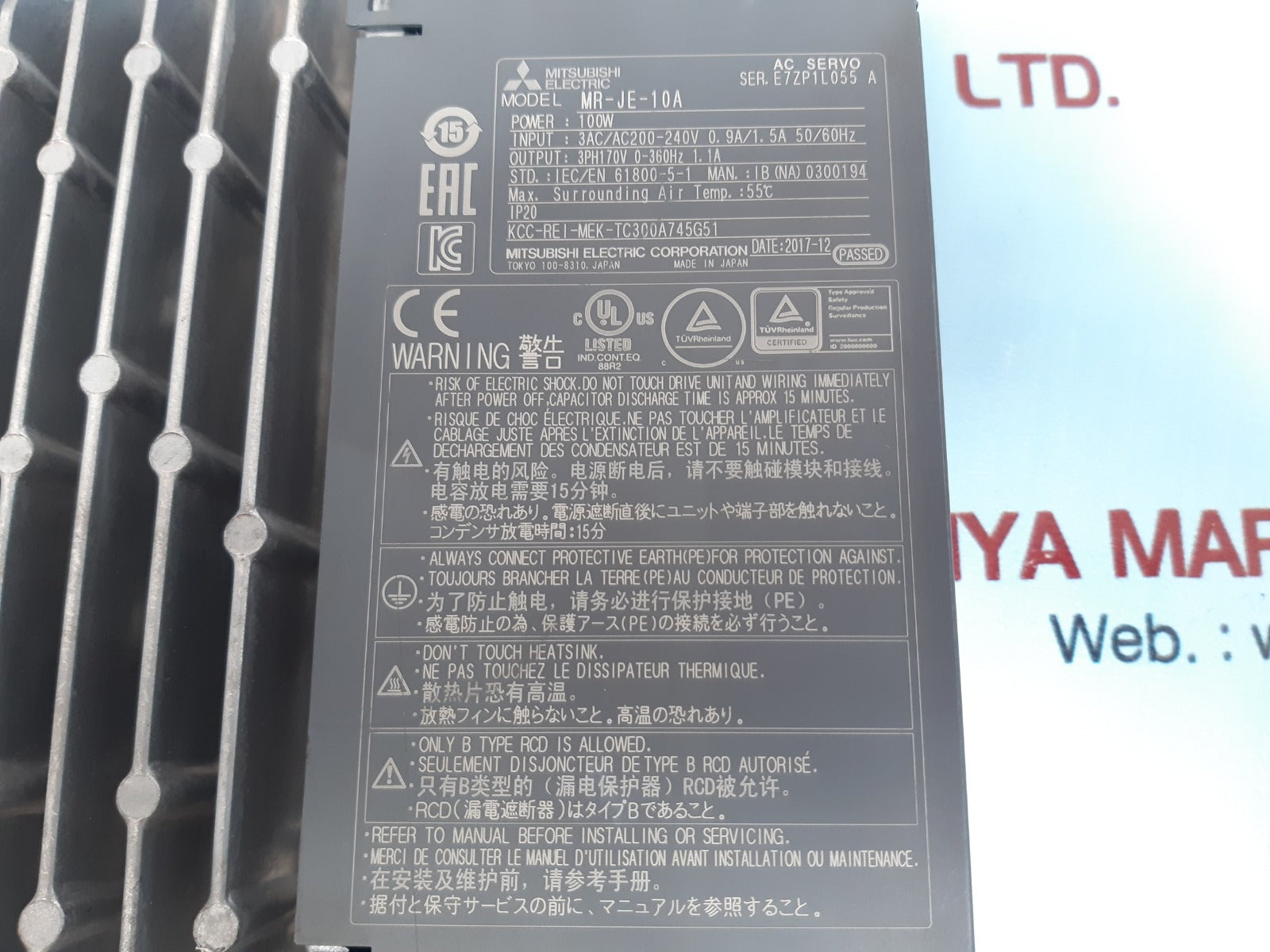 Mitsubishi mr-je-10a servo controller - Image 6