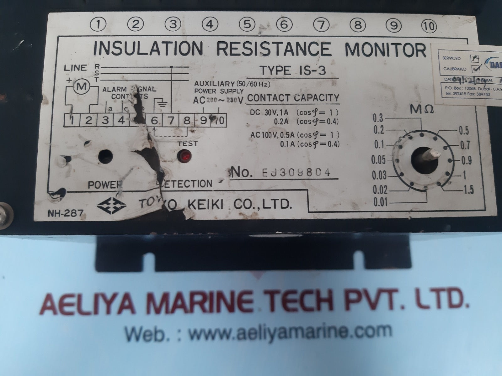 Toyo keiki is-3 insulation resistance monitor 200-230v 50/60hz - Image 6