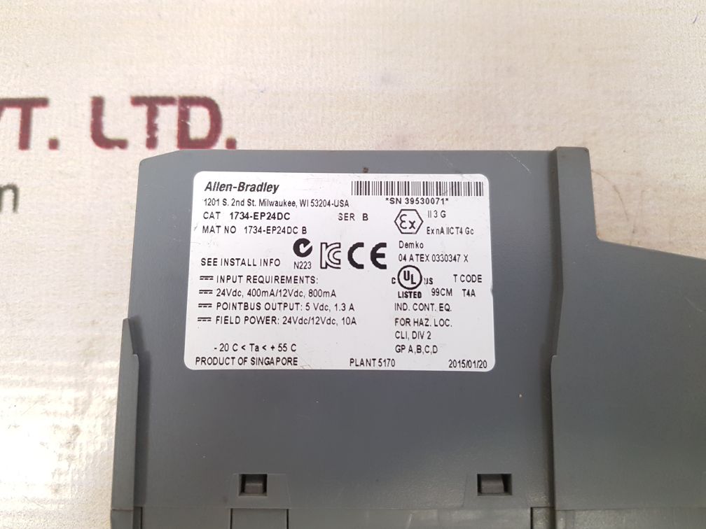 Allen-bradley 1734-ep24dc ser. b expansion power supply used - Image 4