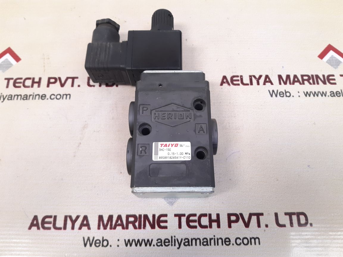 Taiyo 3hc-15e-24s4 solenoid valve with hr02-24s4 - Image 2