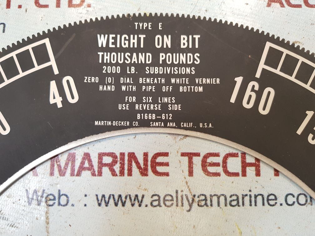 Md totco type e bit wt dial indicator b166b-612 - Image 4