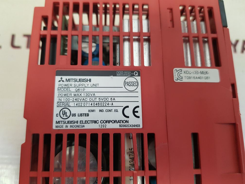 Mitsubishi Electric Q61P Power Supply Unit - Image 7