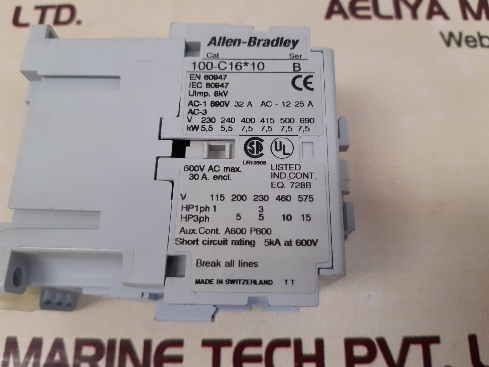 Allen-bradley 100-c16*10 Ser.B Contactor - Image 6