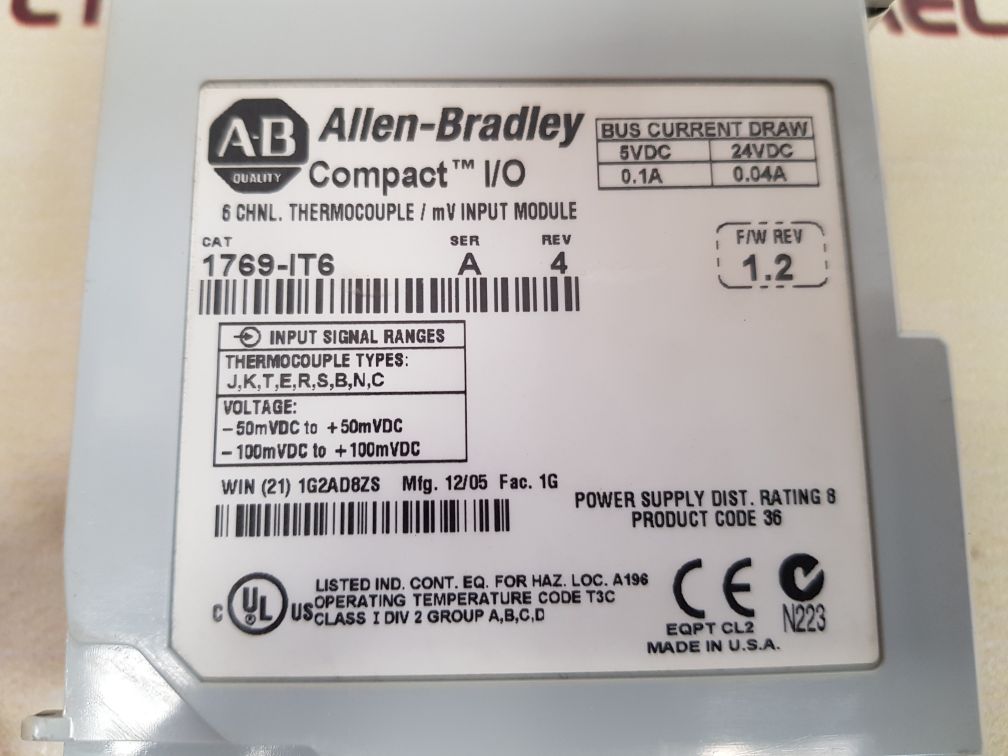 Allen bradley 1769-it6 ser.a compact i/o input module - Image 8
