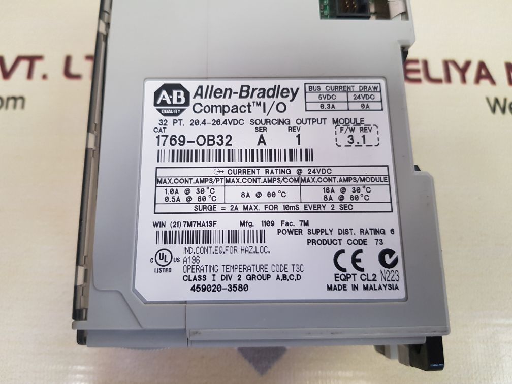 Allen-bradley 1769-ob32 Ser.A Compact I/O Sourcing Output Module F/W Rev 3.1 - Image 7