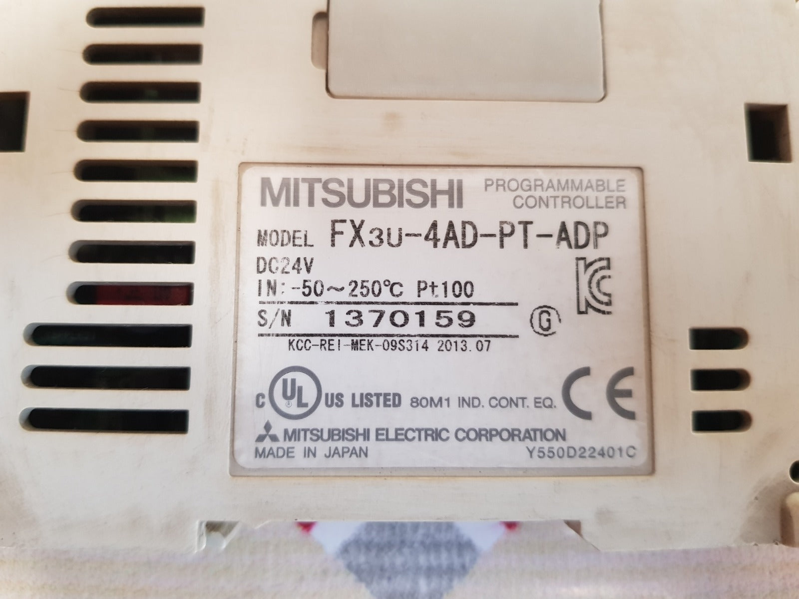 Mitsubishi fx3u-4ad-pt-adp programmable controller - Image 7