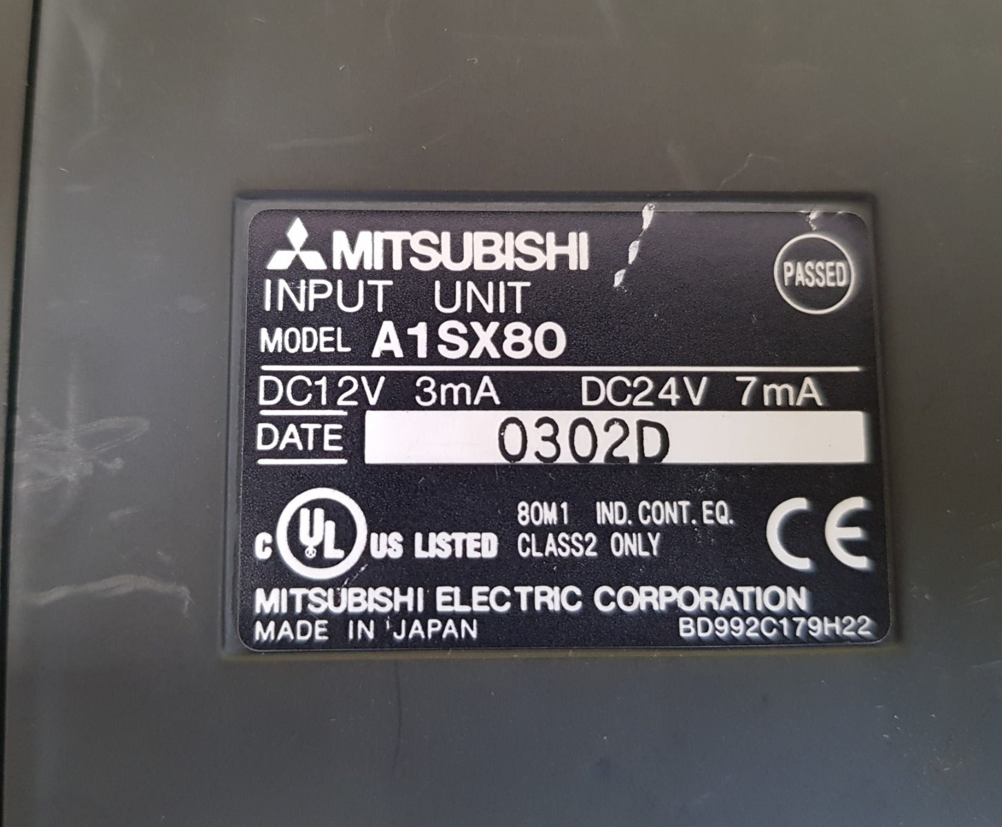 Mitsubishi Electric Melsec Alsx80 Input Plc Unit Module 0302D Dc24V 7Ma - Image 7