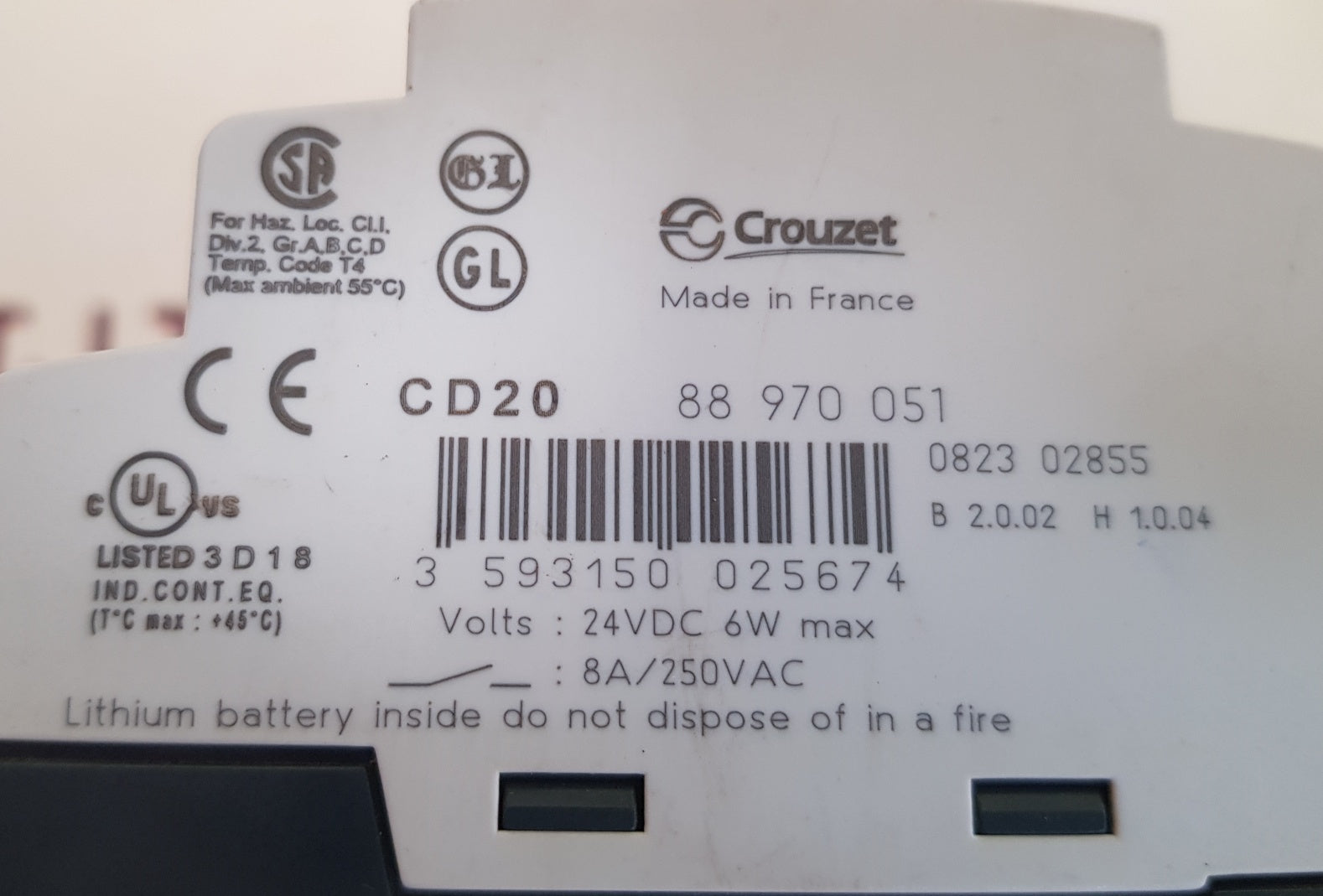 Crouzet Millenium 3 Cd20 Programmable Logic Controller - Image 7