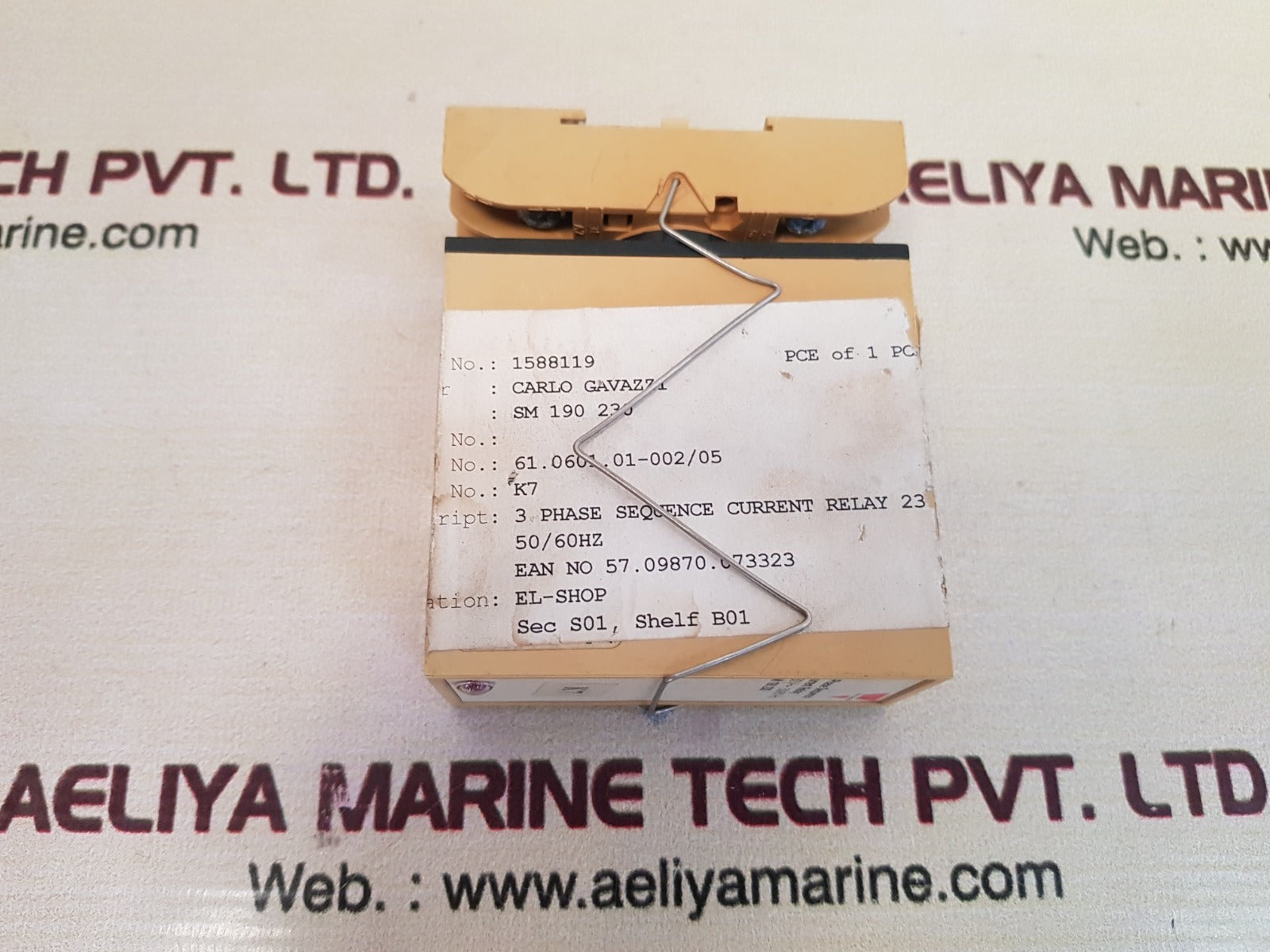 Carlo gavazzi sm 190 230 3-phase sequence current relay with base - Image 2