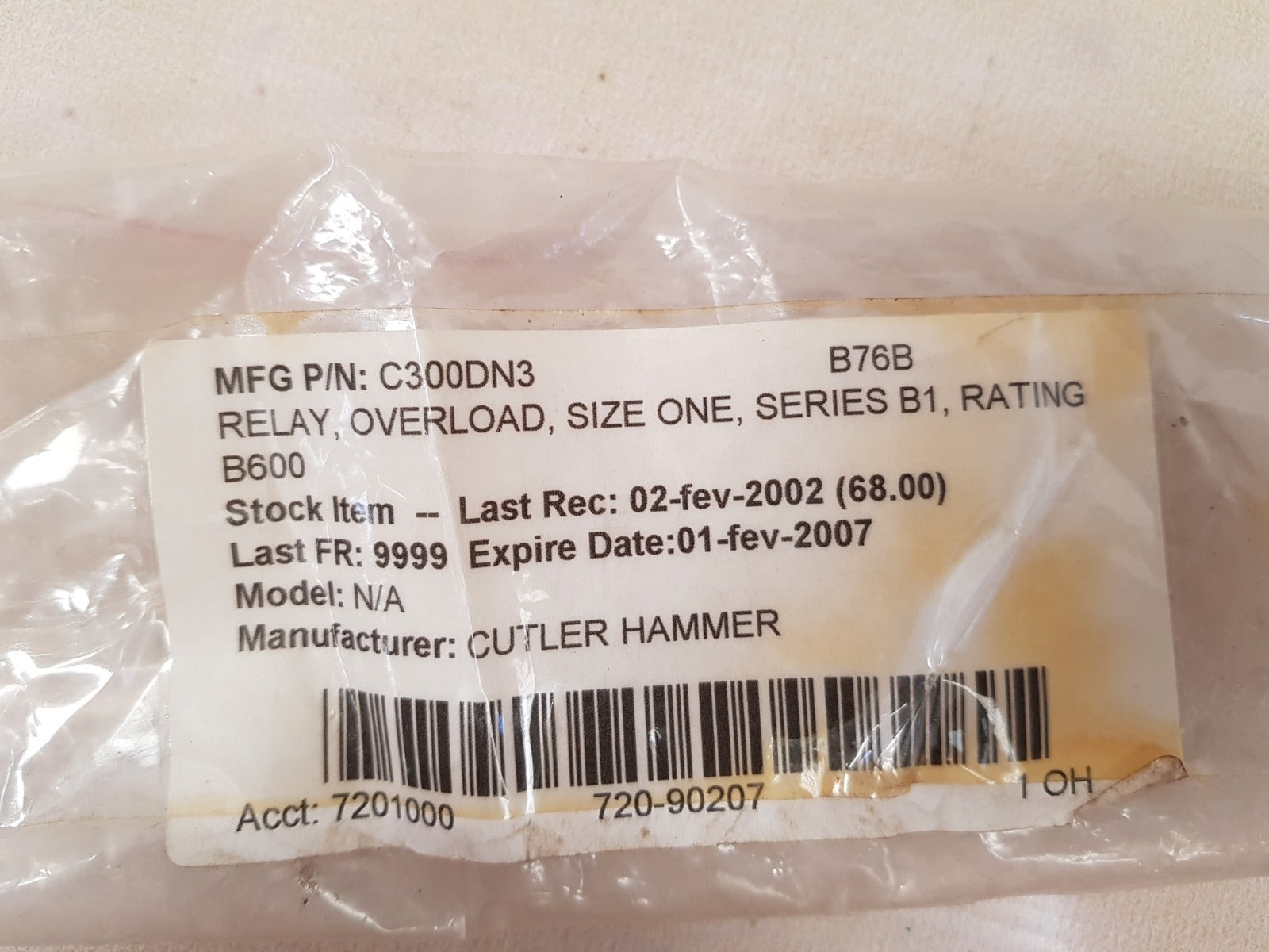 Cutler hammer c300dn3 overload relay - Image 2