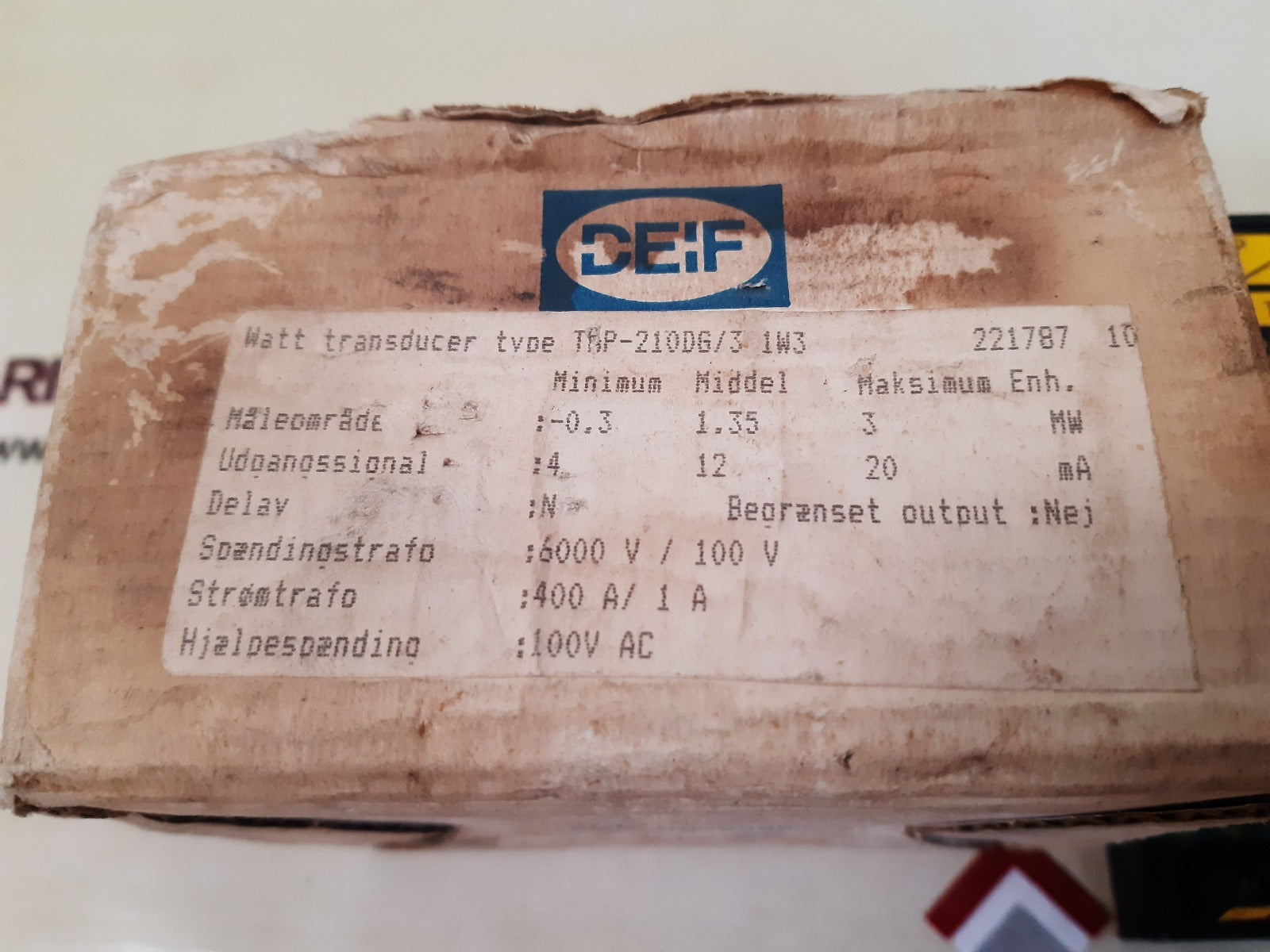 Deif Tap-210Dg/3 Inwatt Transducer Module 221787.10 - Image 8